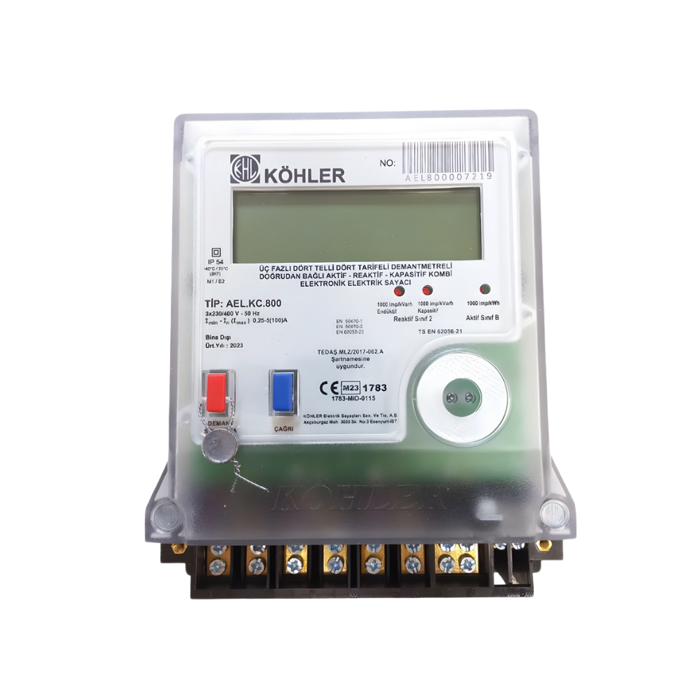 Köhler Trifaze Elektronik Elektrik Sayaç